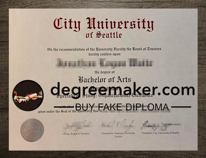 buy fake City University of Seattle degree