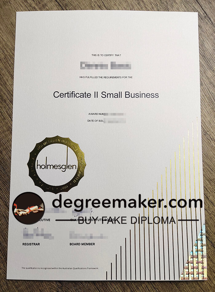 buy fake Holmesglen Institute certificate II Small Business