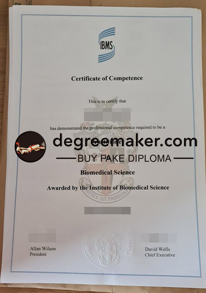 buy fake IBMS certificate of Competence