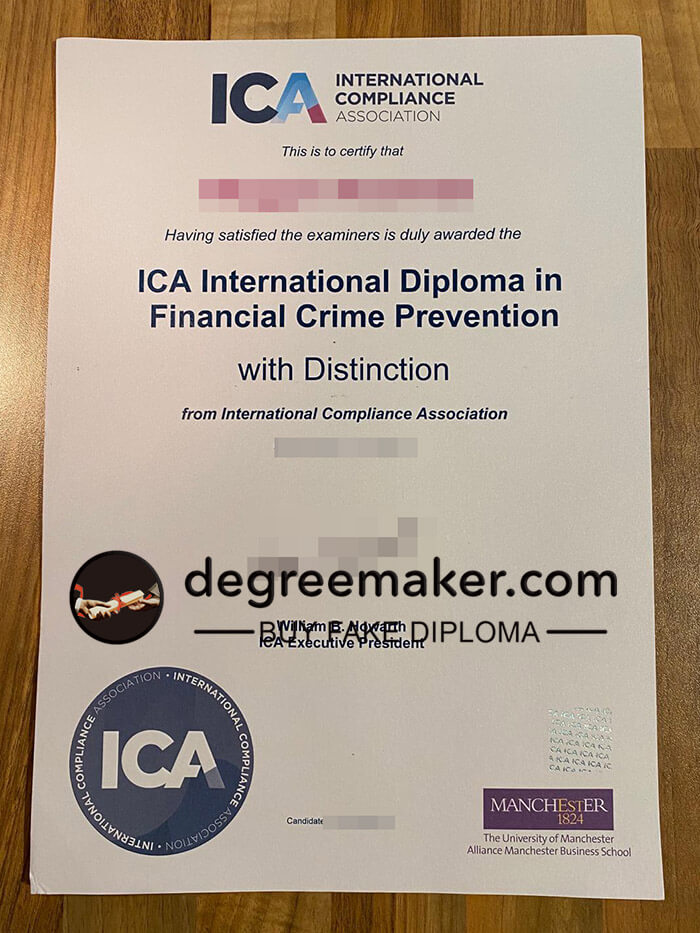 order fake ICA International diploma online