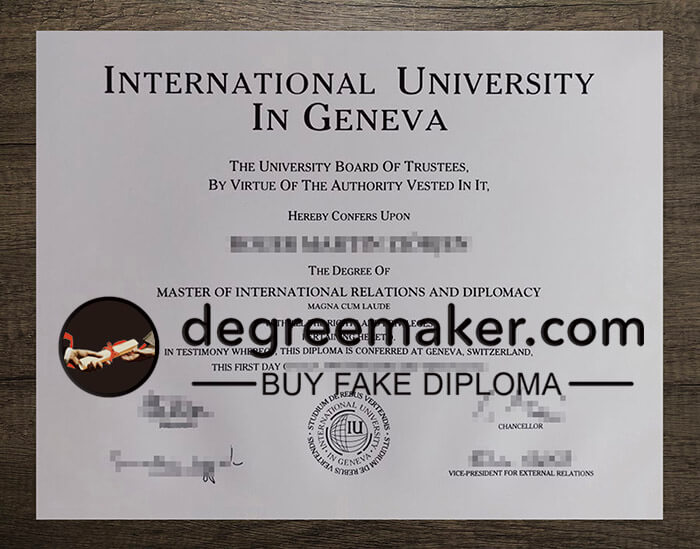buy fake International University in Geneva degree