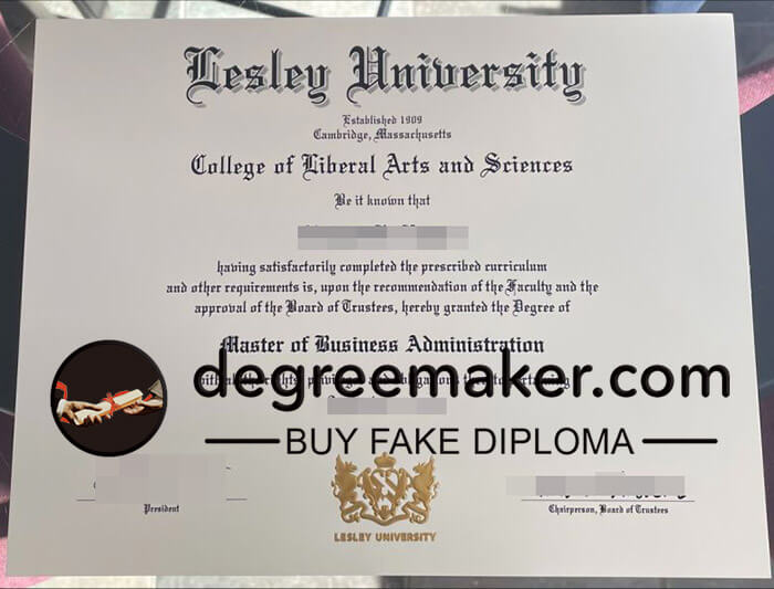 buy fake Lesley University degree