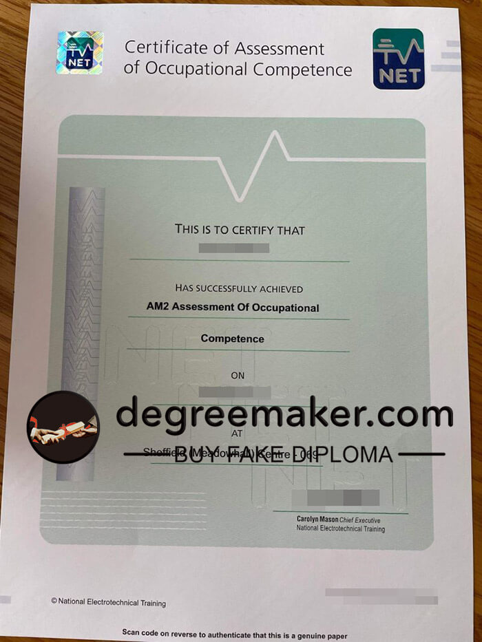 buy fake NET AM2 certificate