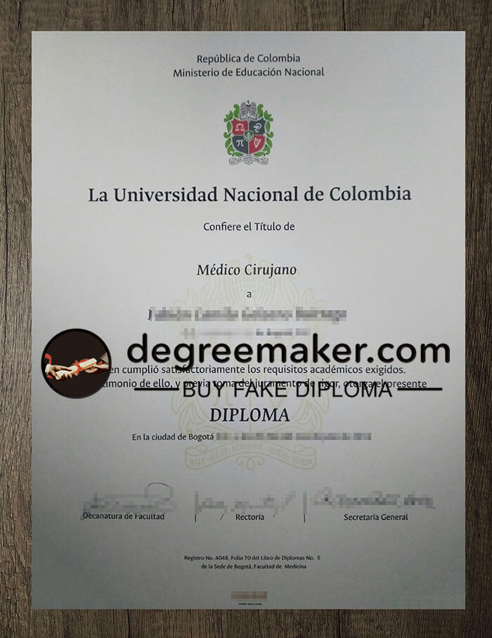 buy fake National University of Colombia degree