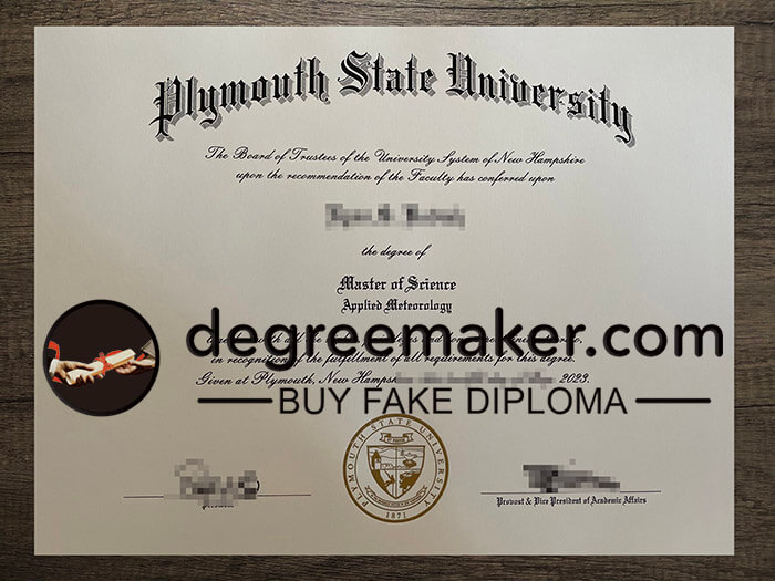 buy fake Plymouth State University degree