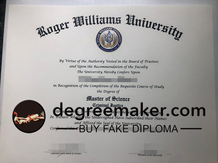 fake Roger Williams University diploma