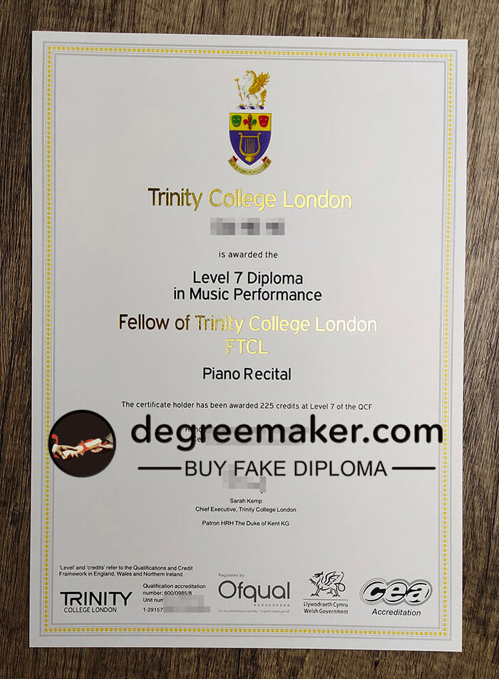 buy fake Trinity College London degree