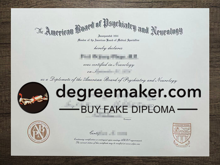 buy fake American Board of Psychiatry and Neurology certificate