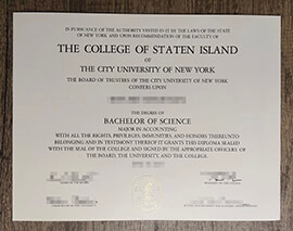 Purchase a fake College of Staten Island diploma for job.