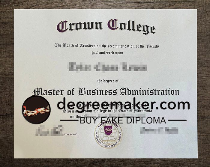 order fake Crown College certificate