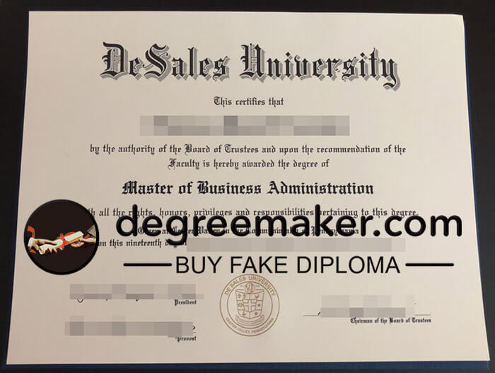 buy fake DeSales University diploma