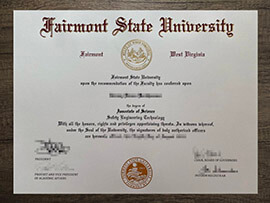 How to order fake Fairmont State University diploma?