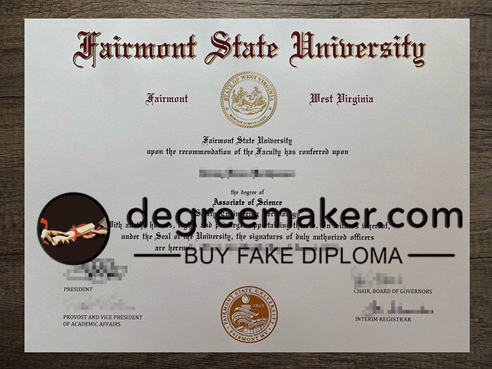 buy fake Fairmont State University degree