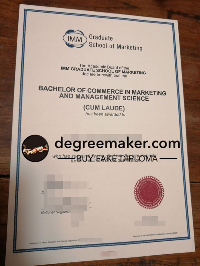 buy fake IMM Graduate School of Marketing degree