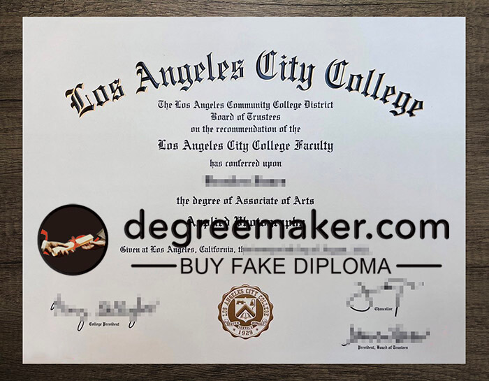 fake Los Angeles City College degree