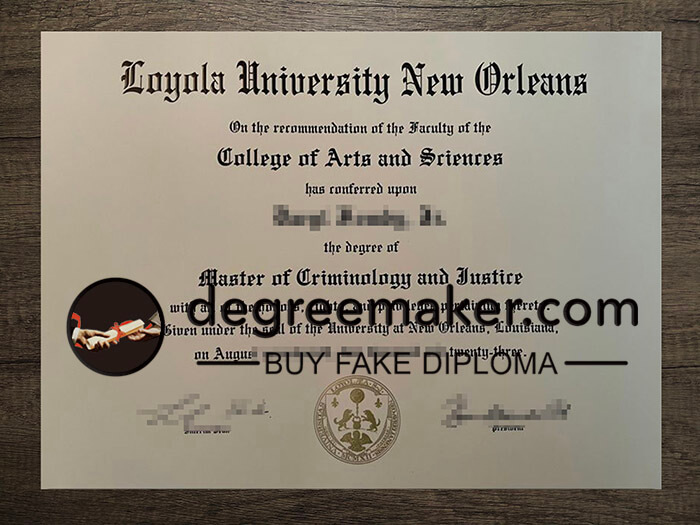buy fake Loyola University New Orleans degree