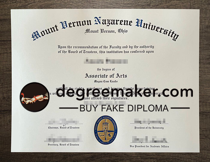 buy fake Mount Vernon Nazarene University degree