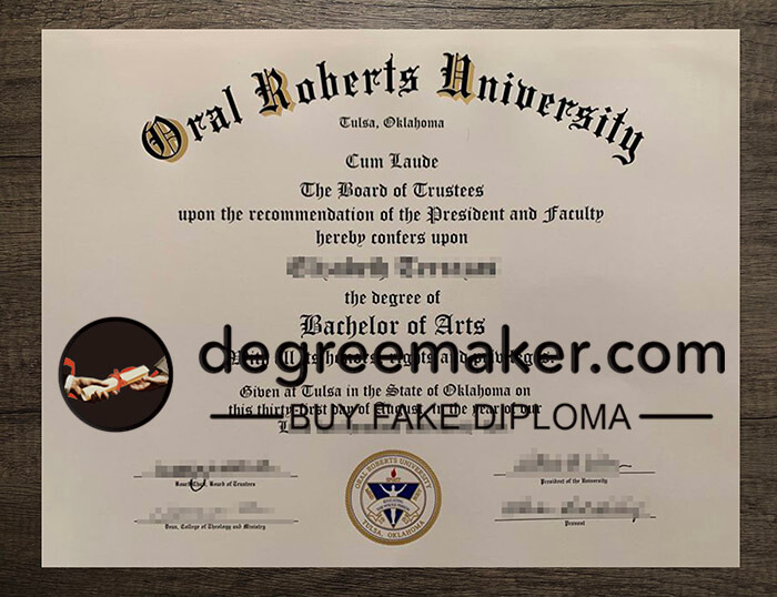 buy fake Oral Roberts University degree