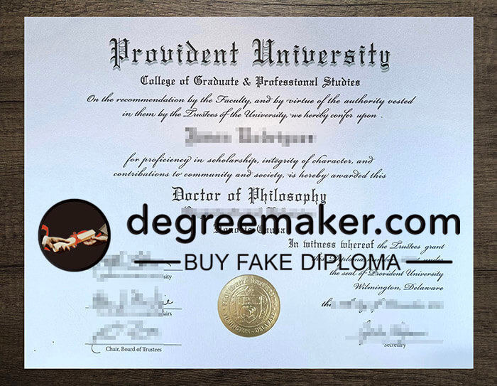 buy fake Provident University degree