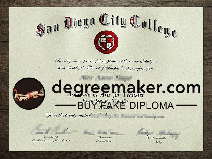buy San Diego City College degree