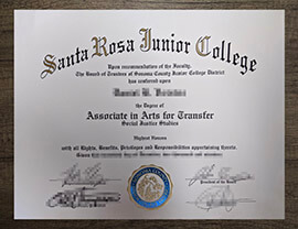 Order a phony Santa Rosa Junior College diploma for a job.