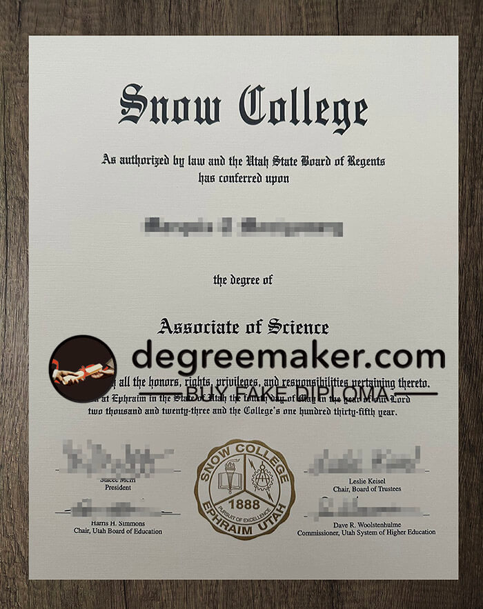 fake Snow College degree