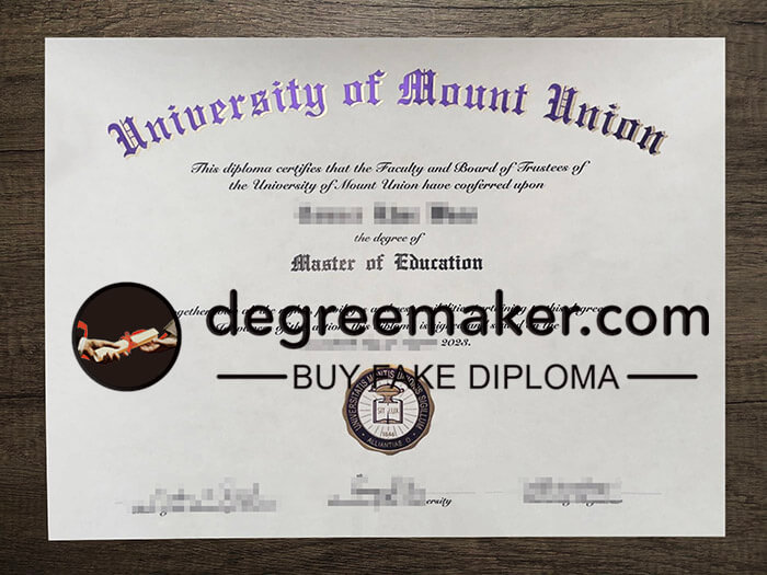 order fake University of Mount Union diploma