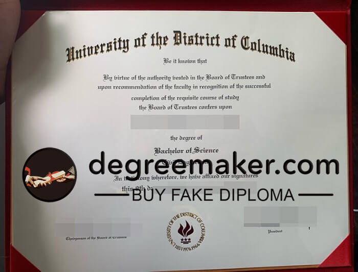 buy fake University of the District of Columbia diploma