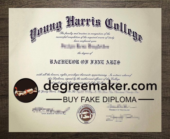 buy fake Young Harris College degree