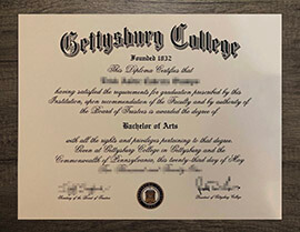 Order fake Gettysburg College degree, Buy Gettysburg College diploma.