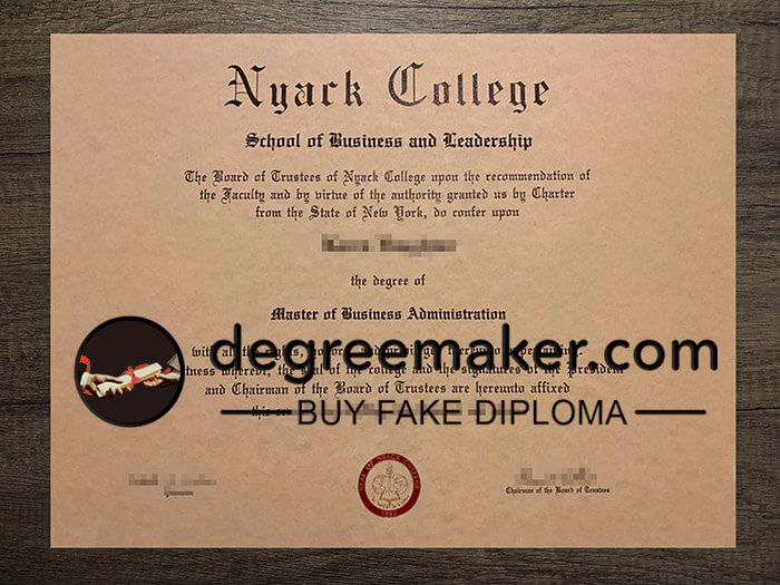 buy fake Nyack College degree