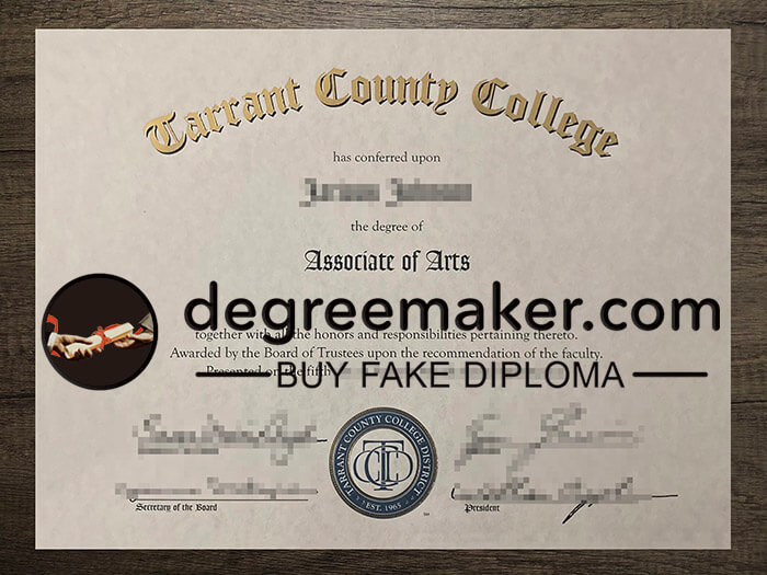buy fake Tarrant County College degree