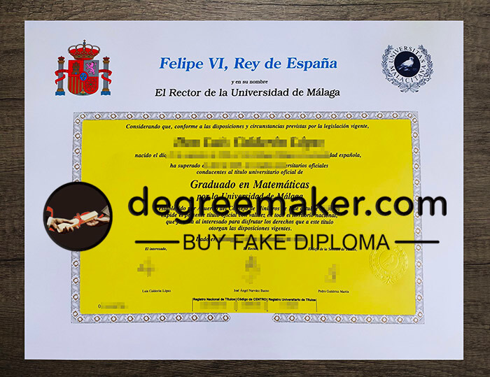 buy fake Universidad de Málaga degree