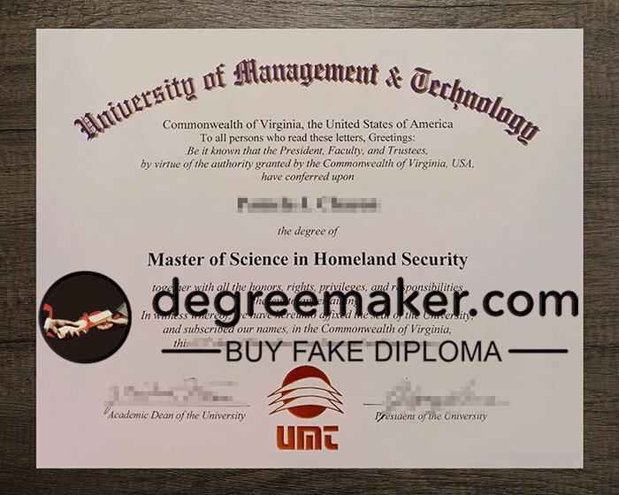 buy fake University of Management Technology degree