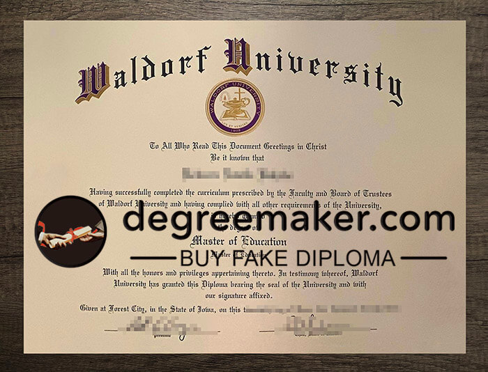 buy fake Waldorf University degree