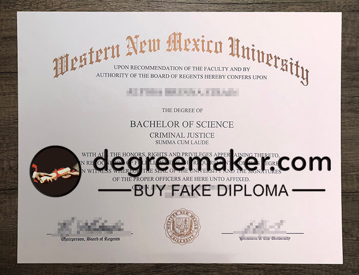 buy fake Western New Mexico University diploma