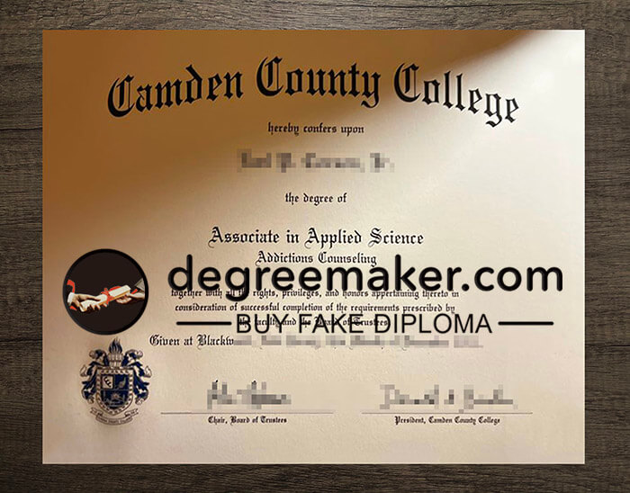 buy fake Camden County College degree