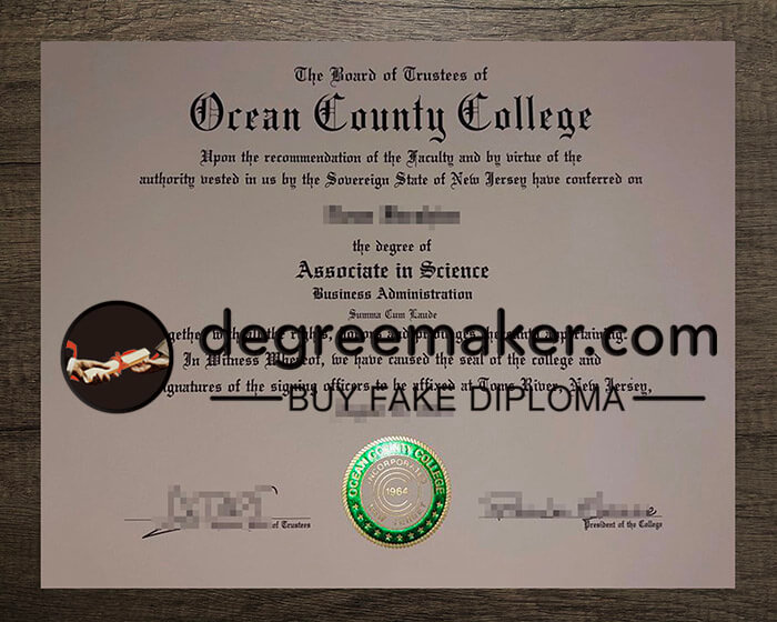 buy fake Ocean County College diploma