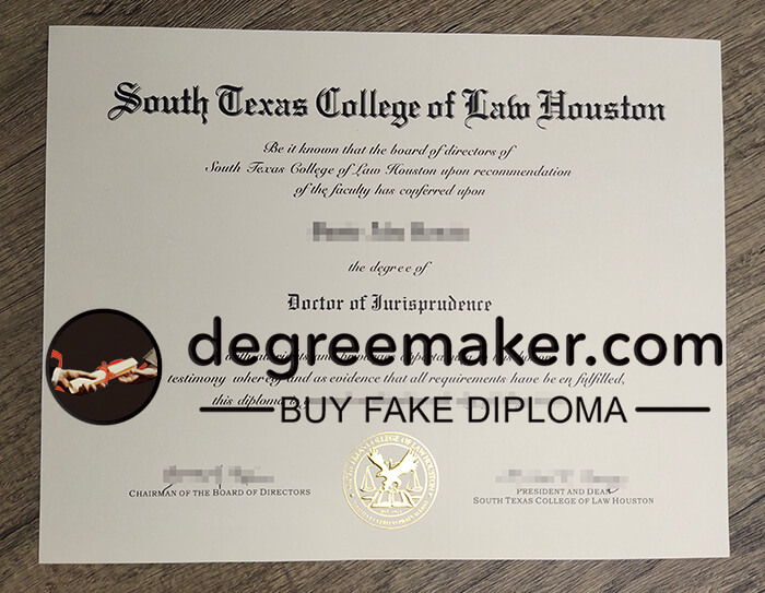 buy fake South Texas College of Law Houston degree
