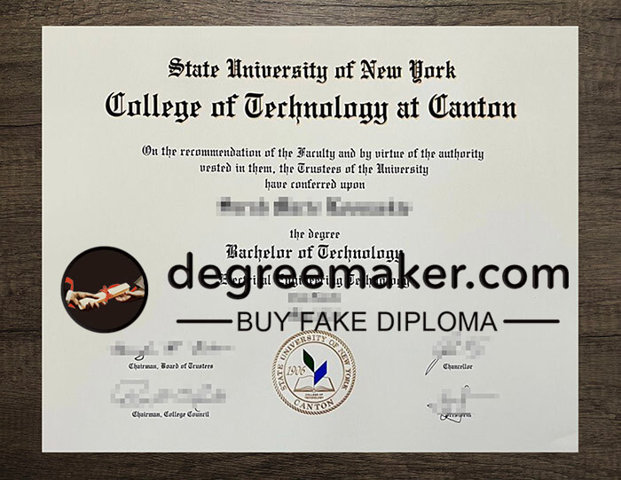 buy fake State University of New York at Canton degree