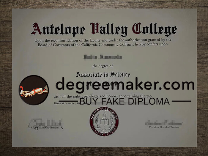buy fake Antelope Valley College degree