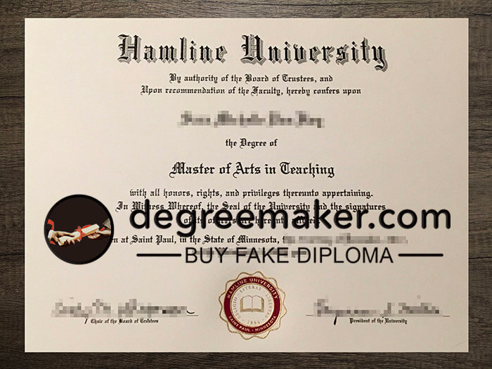 buy fake Hamline University degree