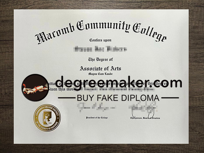 buy fake Macomb Community College diploma