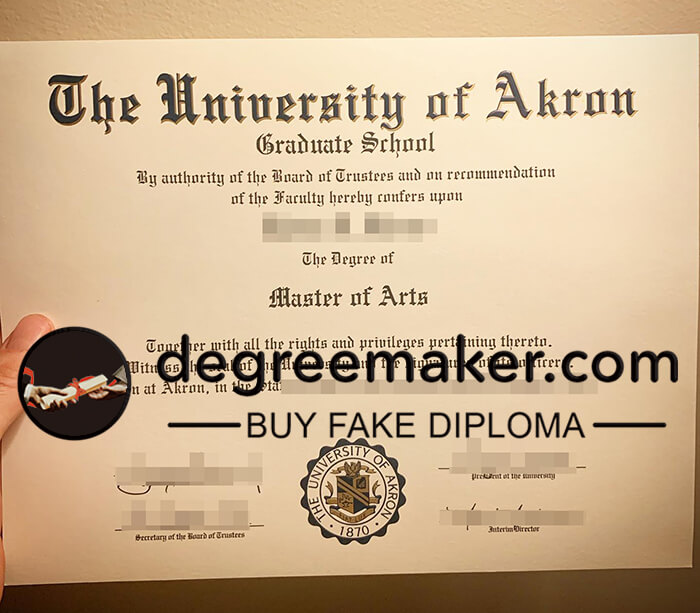 buy fake University of Akron diploma