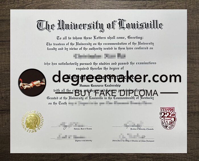 fake University of Louisville diploma
