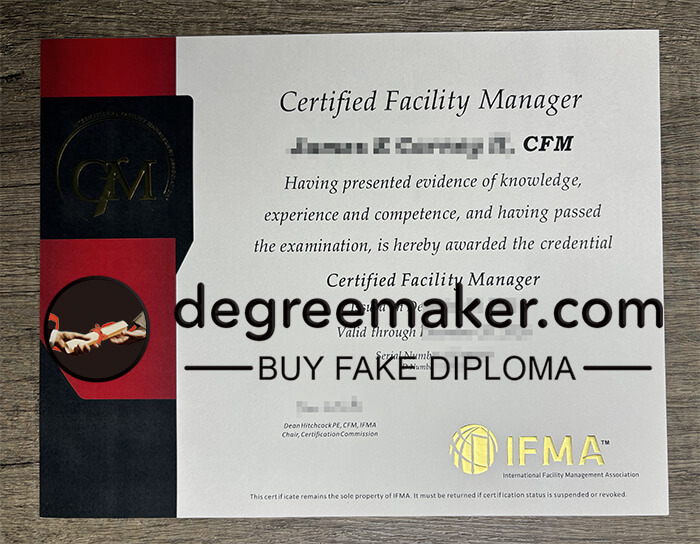 buy fake Certified Facility Manager certificate
