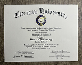 Can I order fake Clemson University diploma from USA?
