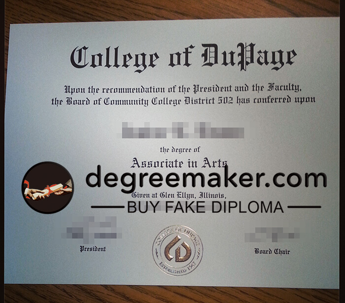 buy fake College of Dupage degree