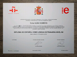 Purchase a DELE B2 certificate, Buy Spanish diploma online.