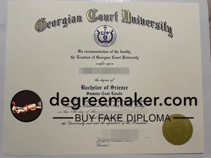 buy fake Georgian Court University degree
